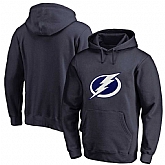 Men's Customized Tampa Bay Lightning Navy All Stitched Pullover Hoodie,baseball caps,new era cap wholesale,wholesale hats